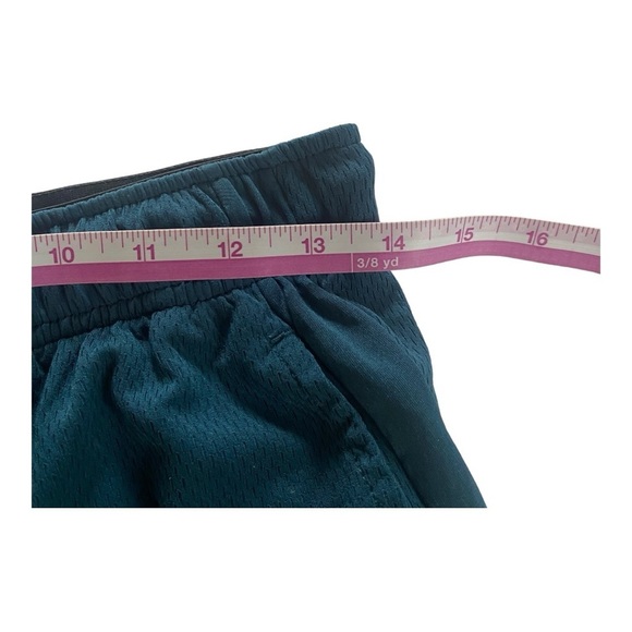 Nike Dri-Fit Green/Blue  Mesh Elastic Waist Long Athletic Shorts Sz M - Picture 7 of 9